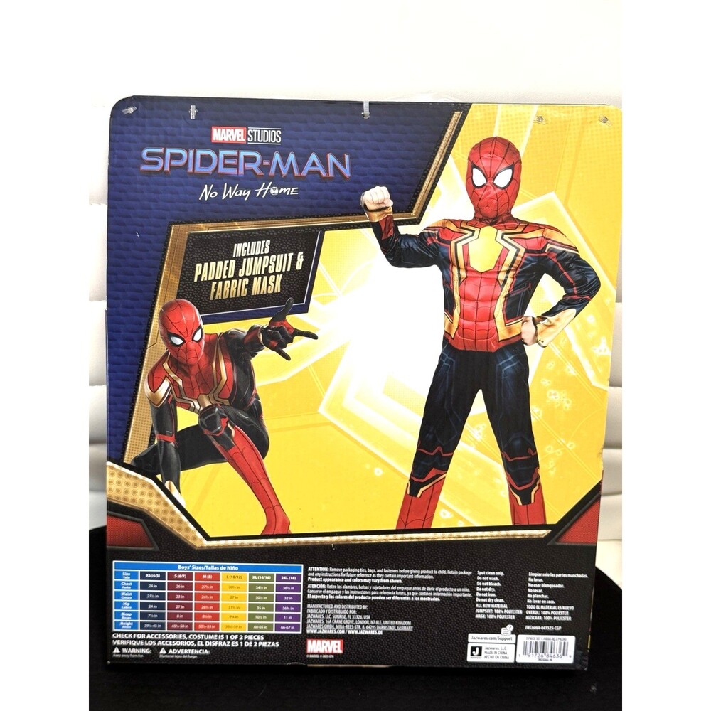 New Kids Marvel Studios Spider-Man No Way Home Costume Medium Size 8 - Picture 3 of 3